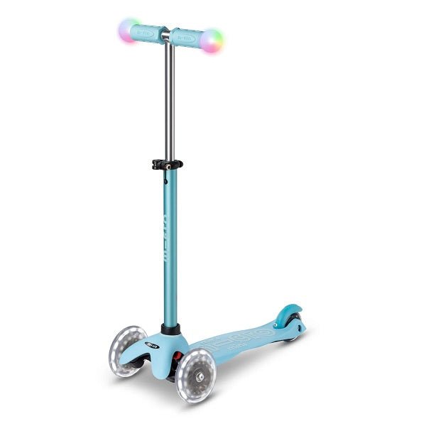 Micro Mini2Grow Deluxe Magic LED Scooter - Light Blue - Babyhouse Australia