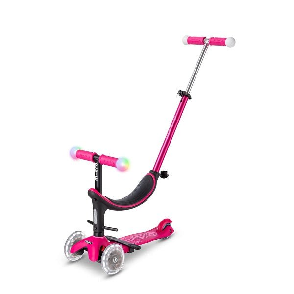 Micro Mini2Grow Deluxe Magic LED Scooter - Pink - Babyhouse Australia