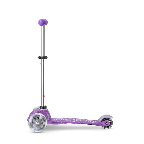 Mini Micro Deluxe Glitter LED 3 Wheel Scooter - Purple - Babyhouse Australia